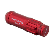 Load image into Gallery viewer, NRG 700 Series M12 X 1.5 Steel Lug Nut w/Dust Cap Cover Set 21 Pc w/Locks &amp; Lock Socket - Red
