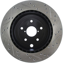 Load image into Gallery viewer, StopTech 08+ Subaru STI (Will Not Fit 05-07) Slotted &amp; Drilled Sport Brake Rotor
