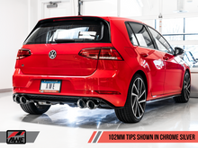 Load image into Gallery viewer, AWE Tuning Volkswagen Golf R MK7.5 SwitchPath Exhaust w/Chrome Silver Tips 102mm
