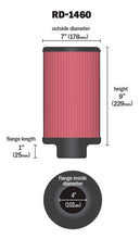 Load image into Gallery viewer, K&amp;N Universal Air Filter 4in Flange ID 7in OD 9in Height
