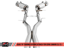 Load image into Gallery viewer, AWE Tuning 16-19 Chevy Camaro SS Res Cat-Back Exhaust -Touring Edition (Quad Chrome Silver Tips)
