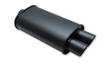 Load image into Gallery viewer, Vibrant StreetPower FLAT BLACK Oval Muffler with Dual 3in Outlet - 3in inlet I.D.
