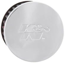 Load image into Gallery viewer, K&amp;N Rubber Base Chrome Top Push-In Crankcase Vent Filter 3in OD x 2-1/2in H.
