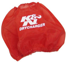 Load image into Gallery viewer, K&amp;N Round Tapered Drycharger Air Filter Wrap Red 7.5in Base ID / 4.5in Top ID / 6in Height
