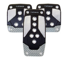 Load image into Gallery viewer, NRG Aluminum Sport Pedal M/T - Black w/Silver Carbon
