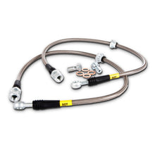 Load image into Gallery viewer, StopTech 93-01 Impreza Stainless Steel Front Brake Lines
