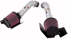 Load image into Gallery viewer, K&amp;N 07-08 350z Dual Silver Typhoon Short Ram Intake
