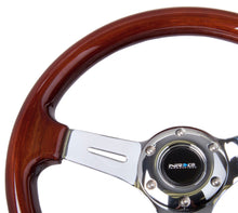 Load image into Gallery viewer, NRG Classic Wood Grain Steering Wheel (330mm) Wood Grain w/Chrome 3-Spoke Center
