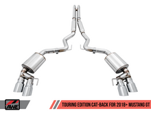 Load image into Gallery viewer, AWE Tuning 2018+ Ford Mustang GT (S550) Cat-back Exhaust - Touring Edition (Quad Chrome Silver Tips)
