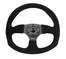 Load image into Gallery viewer, NRG Reinforced Steering Wheel (320mm Horizontal / 330mm Vertical) Black Suede w/Black Stitching
