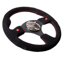 Load image into Gallery viewer, NRG Reinforced Steering Wheel (320mm) Blk Suede w/Dual Buttons
