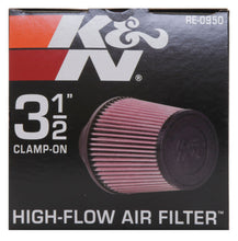 Load image into Gallery viewer, K&amp;N Universal Rubber Filter 3 1/2inch ID FLG / 6inch Base / 4-5/8inch Top / 6inch Height
